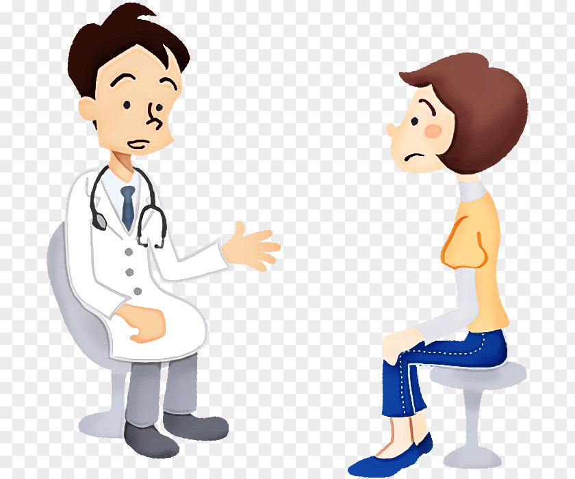Cartoon Physician Conversation Sharing Health Care Provider PNG