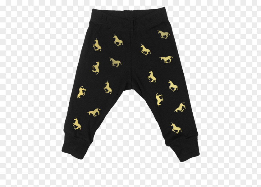 Gold Unicorn Pants Black M PNG