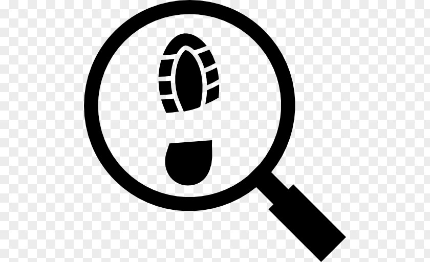 Magnifying Glass Footprint PNG