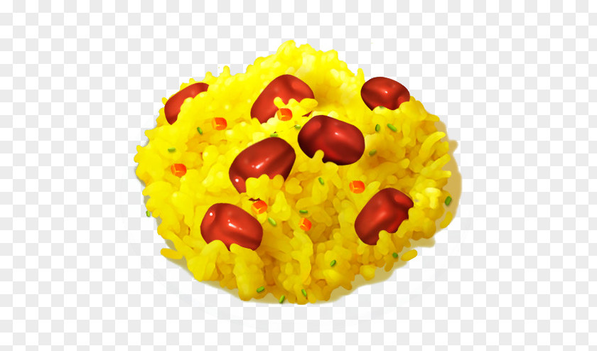 Painted Yellow Jujube Rice Fried Cooked PNG