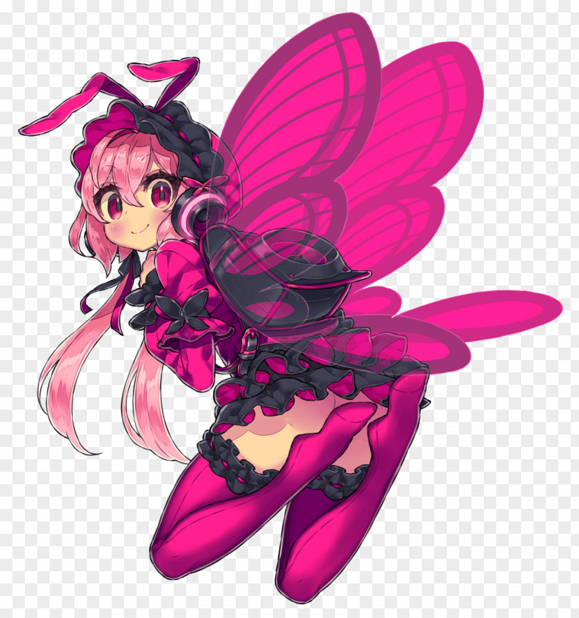 Costume Wings Outline Fairy Insect Pink M PNG