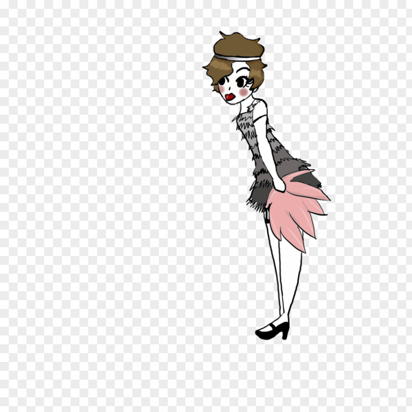 Flapper Costume Design Fashion Illustration Clip Art PNG