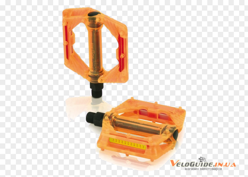 Bicycle Pedals Pedaal Mountain Bike Orange PNG