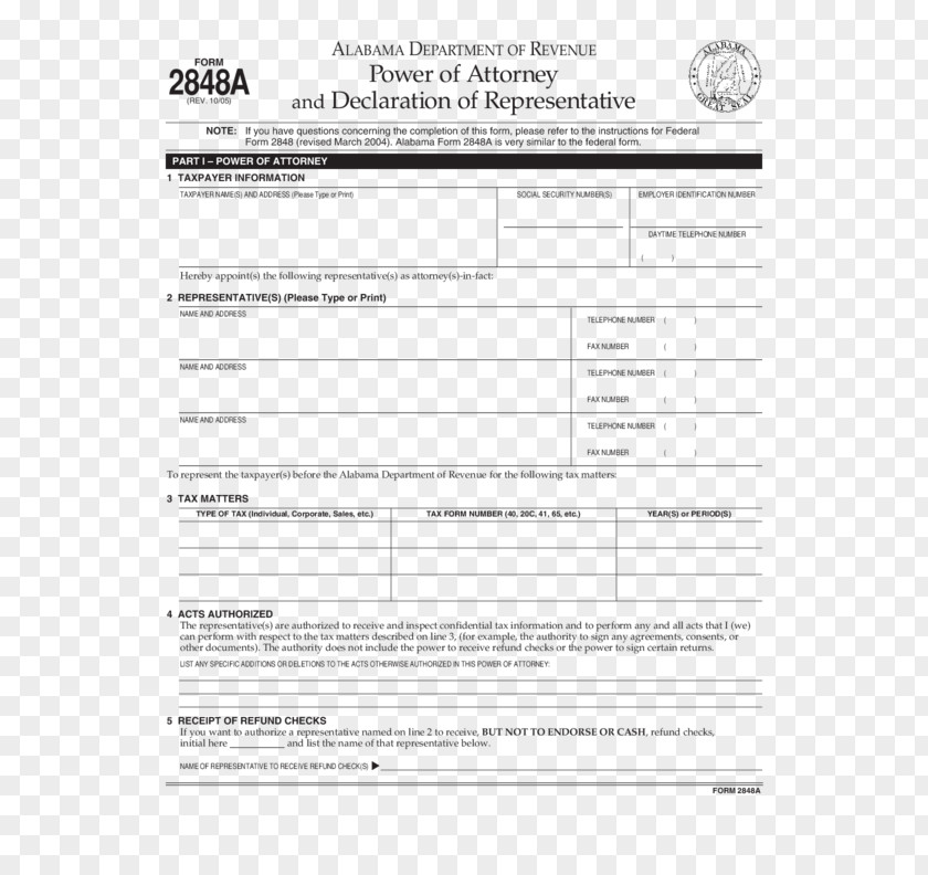 Document Power Of Attorney Form Revocation PDF PNG