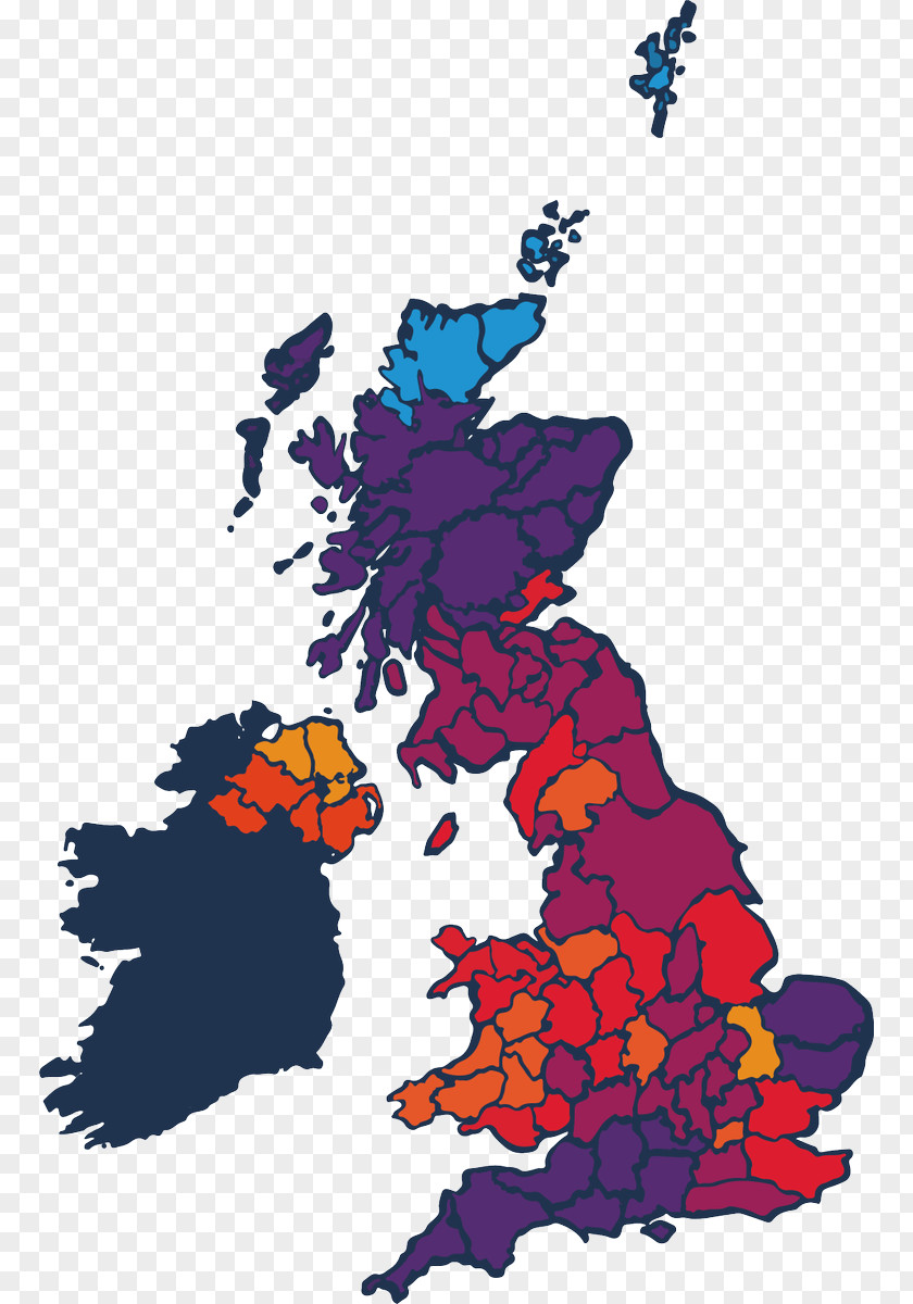 England British Isles Vector Map Blank PNG