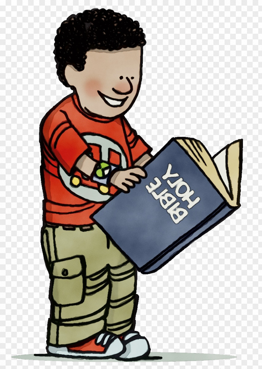 Reading Project Watercolor Cartoon PNG