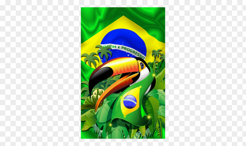 Toco Toucan Flag Of Brazil Wall Decal 2014 FIFA World Cup PNG