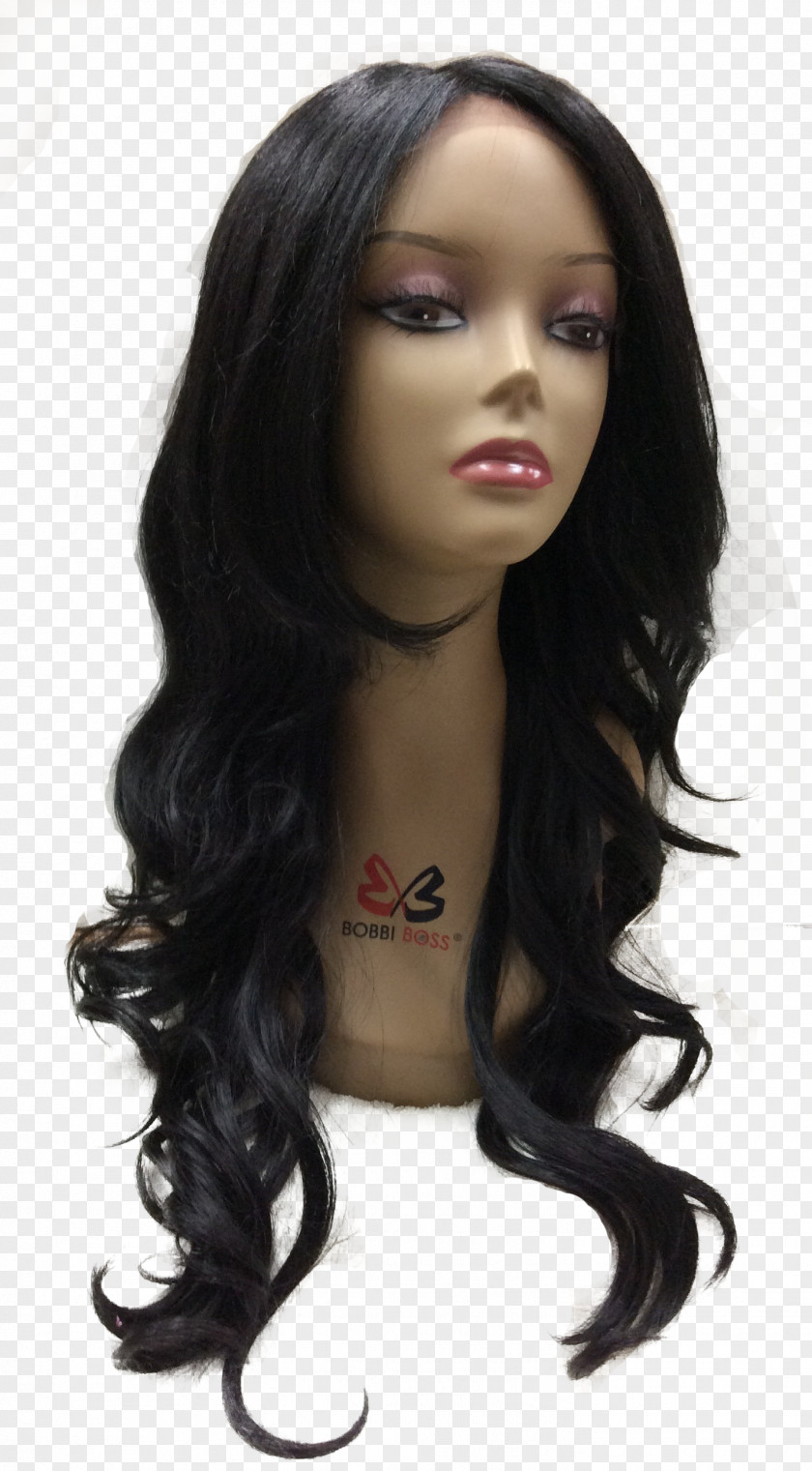Wig Hair Coloring Bangs Black Long PNG