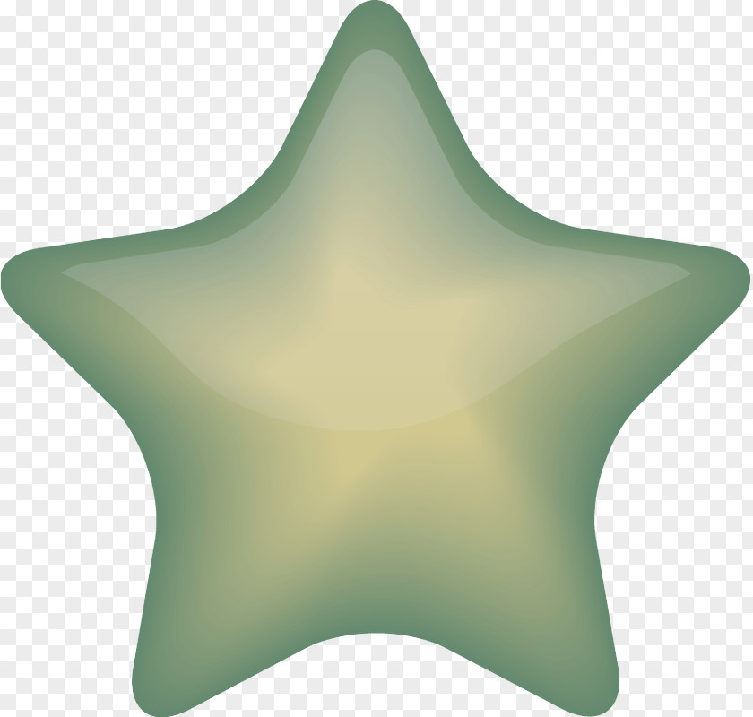 Green Star Yellow Symbol PNG