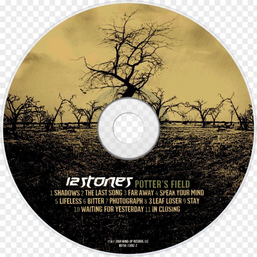 Guitar Potter's Field 12 Stones Compact Disc PNG