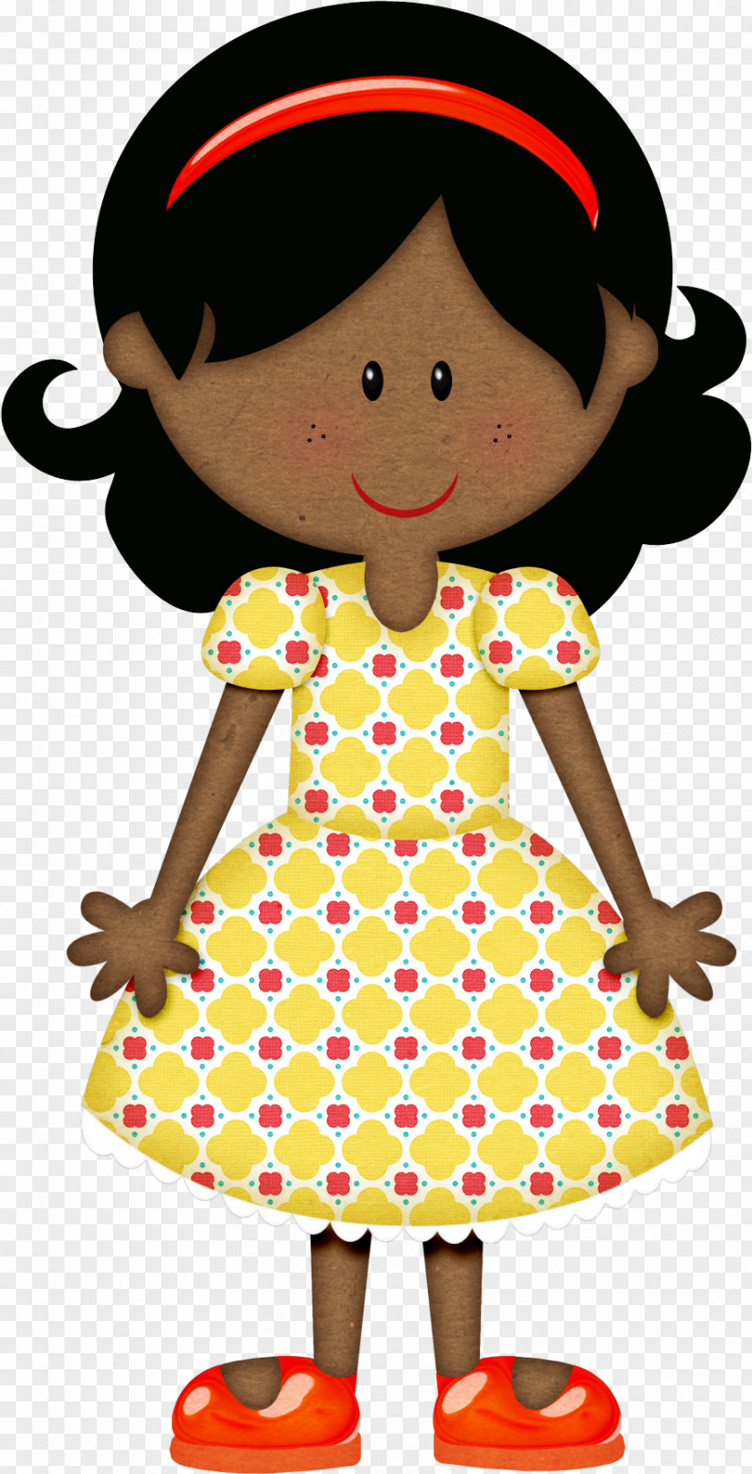 Polka Dot Toy Party Girl PNG