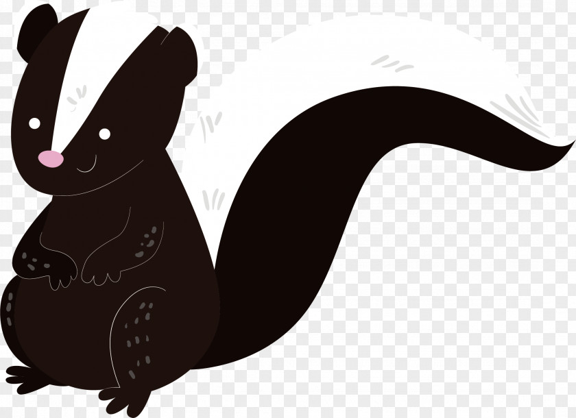 Vector Hand-painted Black Fox Euclidean Cartoon Clip Art PNG