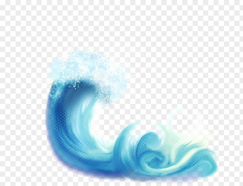 Wave Wind Watercolor Painting Clip Art PNG