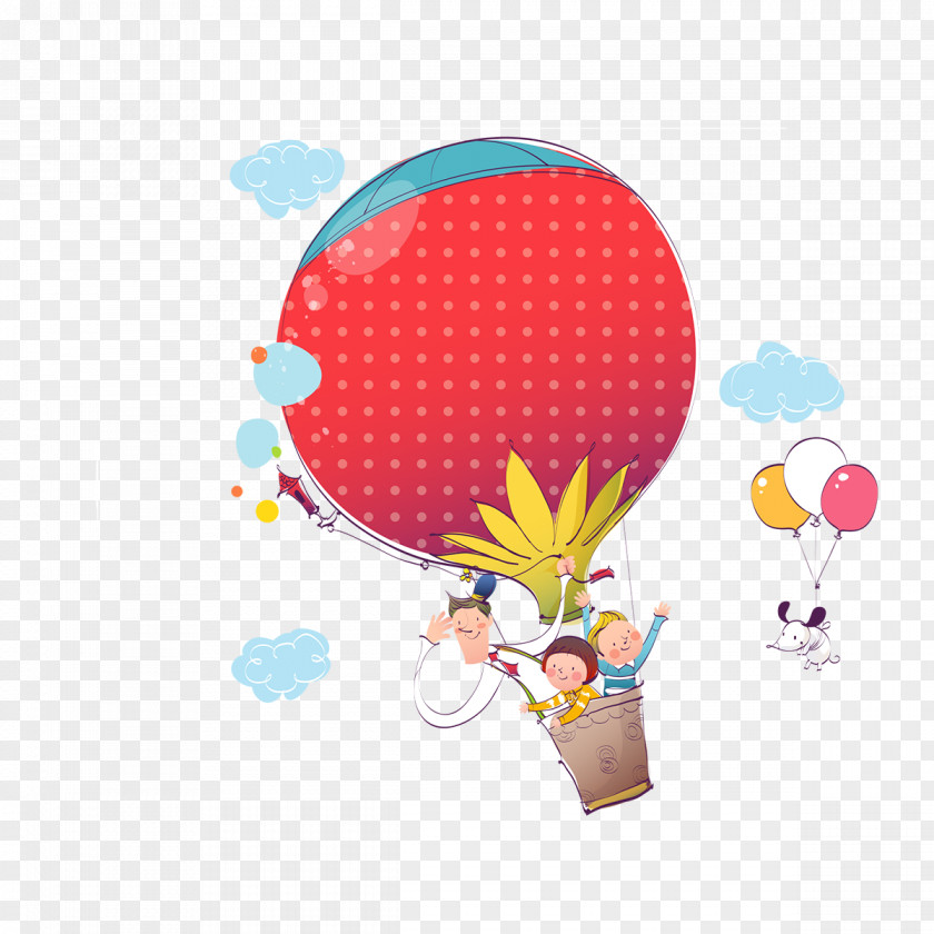 Cartoon Balloon Child Illustration PNG