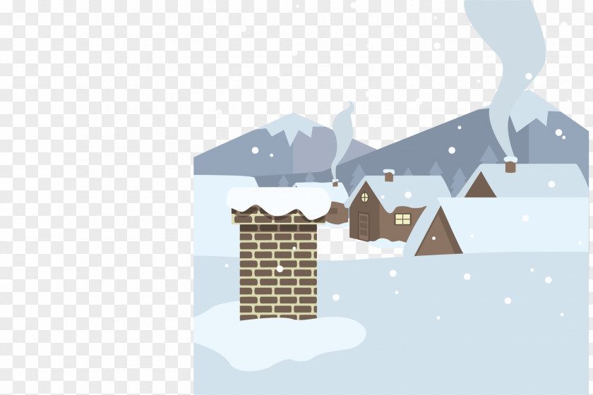 Housing Material Winter Roof Cartoon House Snow PNG