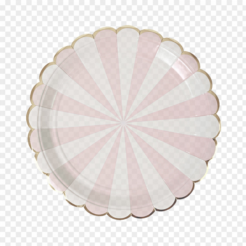 Petal Plate White Pink Circle PNG