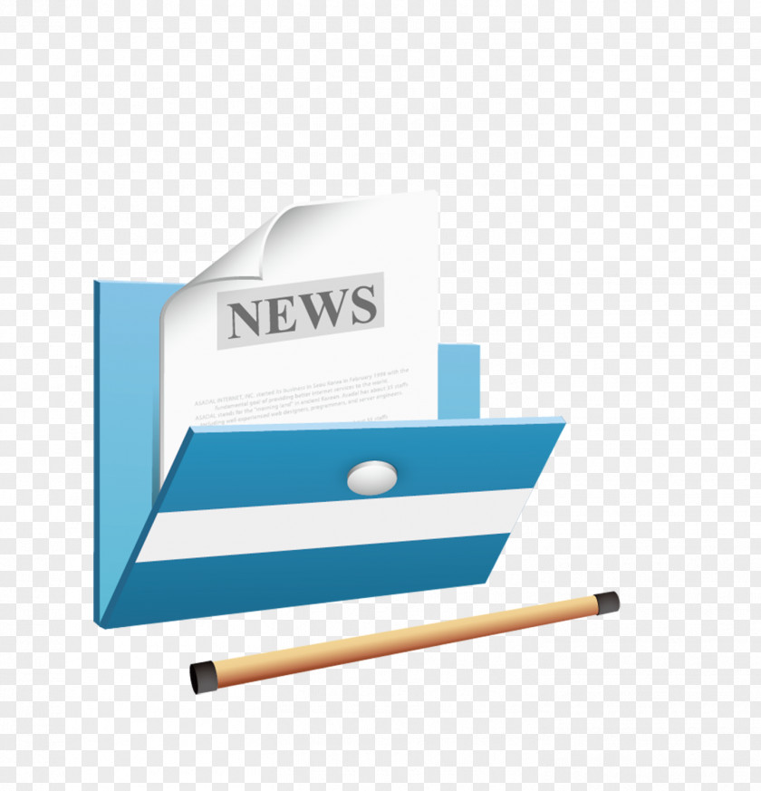 Blue Folder News Download Computer File PNG