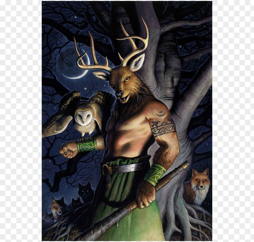 Cernunnos Horned God Deity Celtic Polytheism PNG