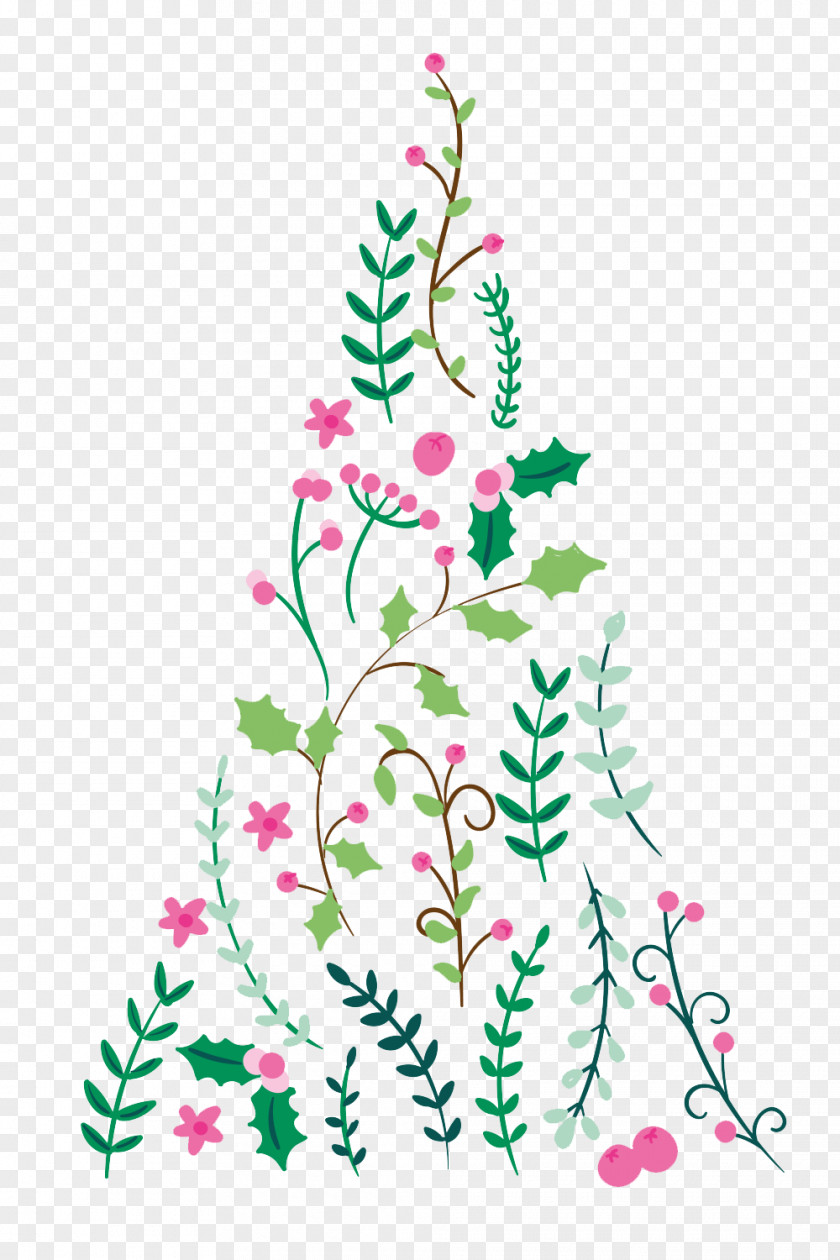Christmas Tree Floral Design Ornament Spruce Fir PNG