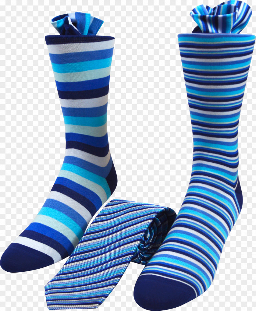 Man Tie SOCK'M Cobalt Blue Shoe PNG