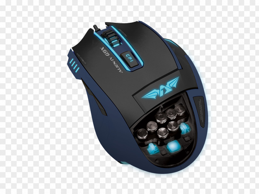 Taobao Blue Copywriter Computer Mouse Alien Color PNG
