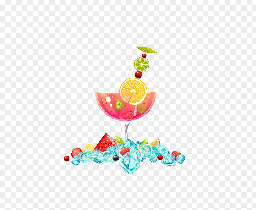 Cocktail Ice Cream Juice Drink Cube PNG
