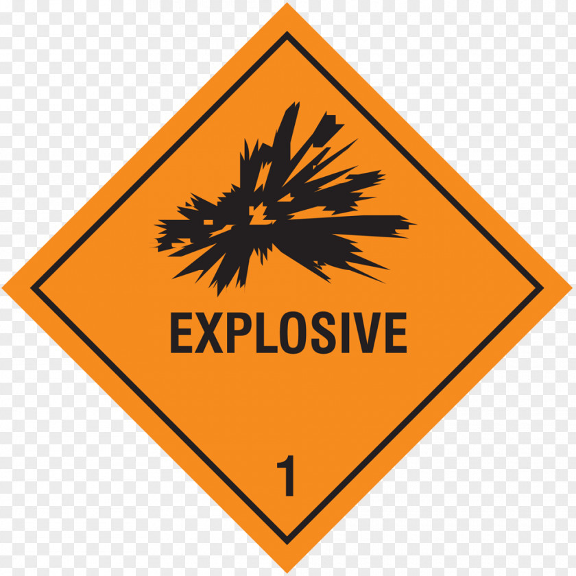 Explosion Dangerous Goods Placard Explosive Material Hazchem PNG