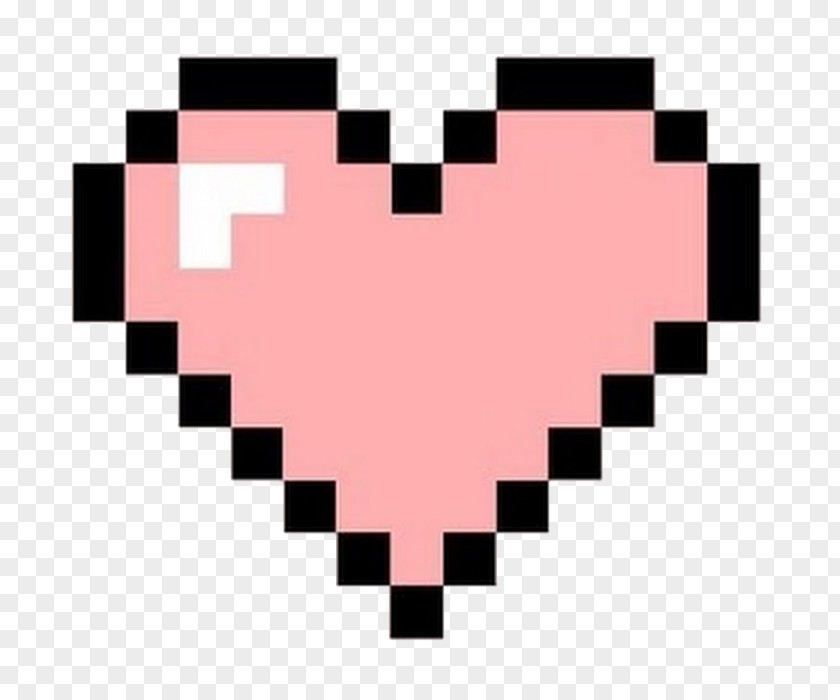 Cross Heart 8-bit Color Pastel Depth Pixel PNG