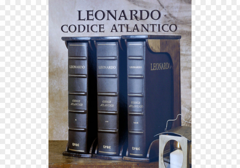Leonardo Da Vinci Codex Atlanticus Biblioteca Ambrosiana Book Facsimile Mechanics PNG