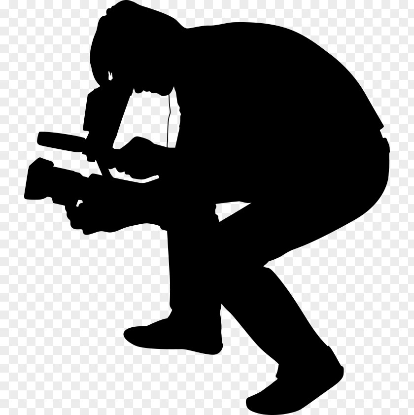 Silhouette Camera Operator Shot Television PNG