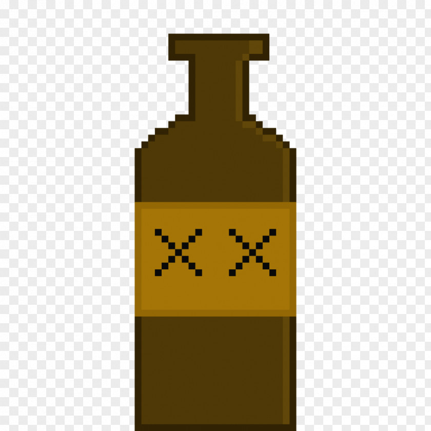 Beer Bottle Pixel Art PNG