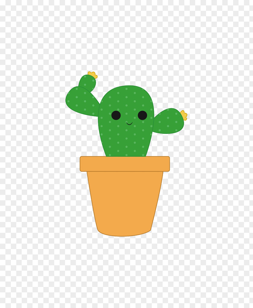 Cartoon Cactus Plant Cactaceae Drawing PNG