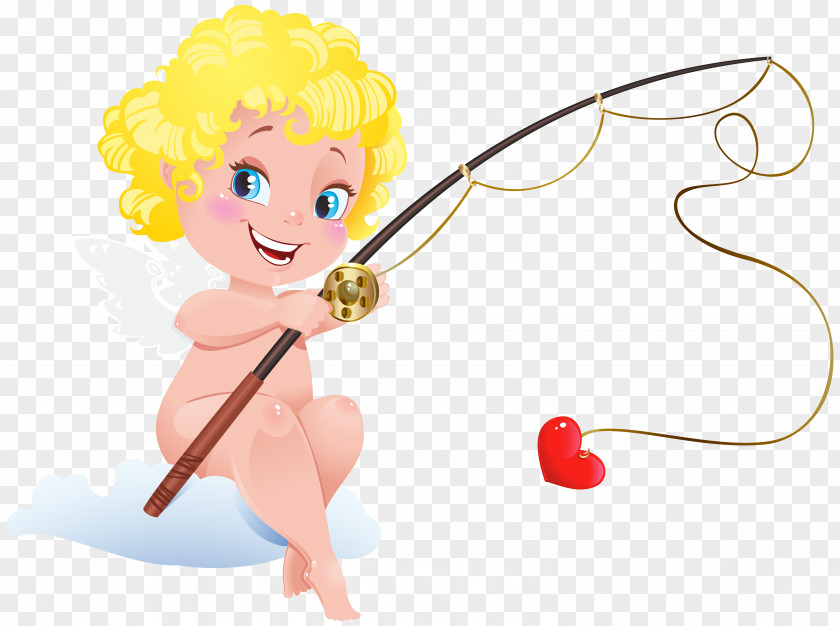 Cupid Sleeping Valentine's Day Clip Art PNG