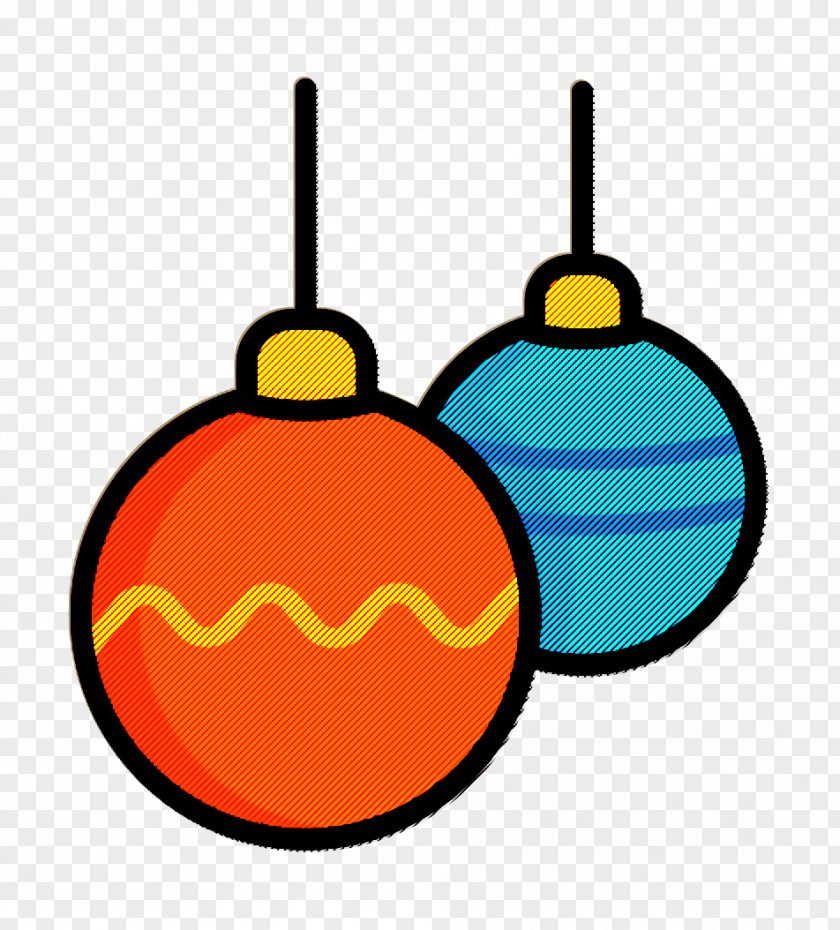 Orange Yellow Balls Icon Chistmas Decor Christmas PNG