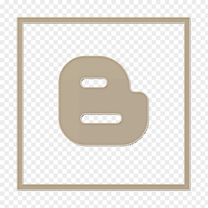 Rectangle Beige Blogger Icon Logo Media PNG