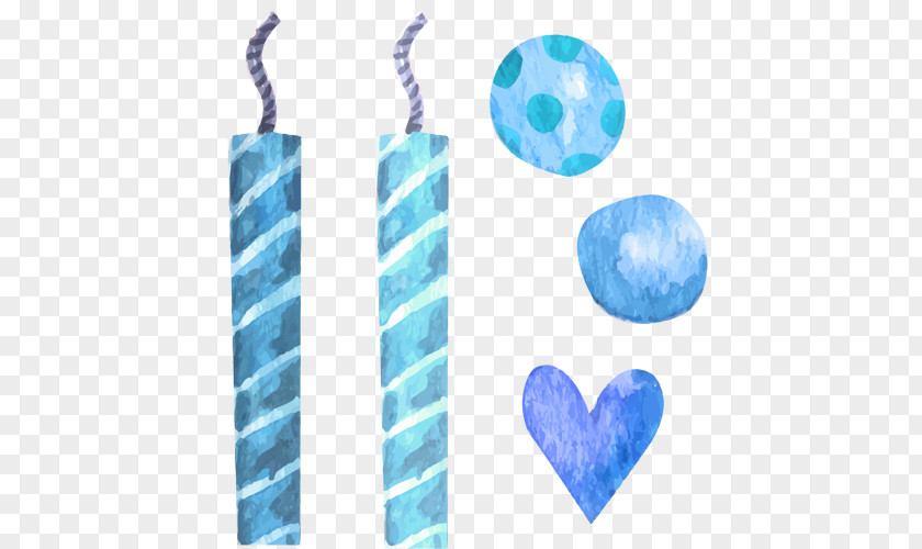 Blue Candle Birthday PNG