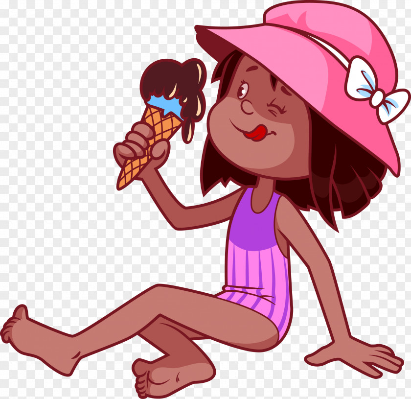 Children Eating Ice Cream Cartoon Child Clip Art PNG