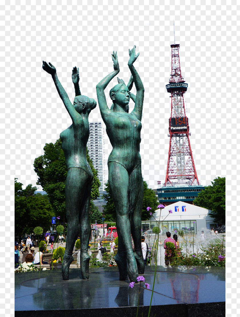 Hokkaido Odori Park Sculpture Sapporo TV Tower Statue PNG