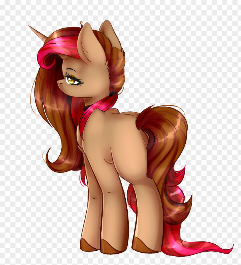 Horse Cartoon Illustration Legendary Creature Brown Hair PNG