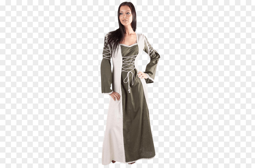 Medieval Women Middle Ages English Clothing Dress Gown PNG