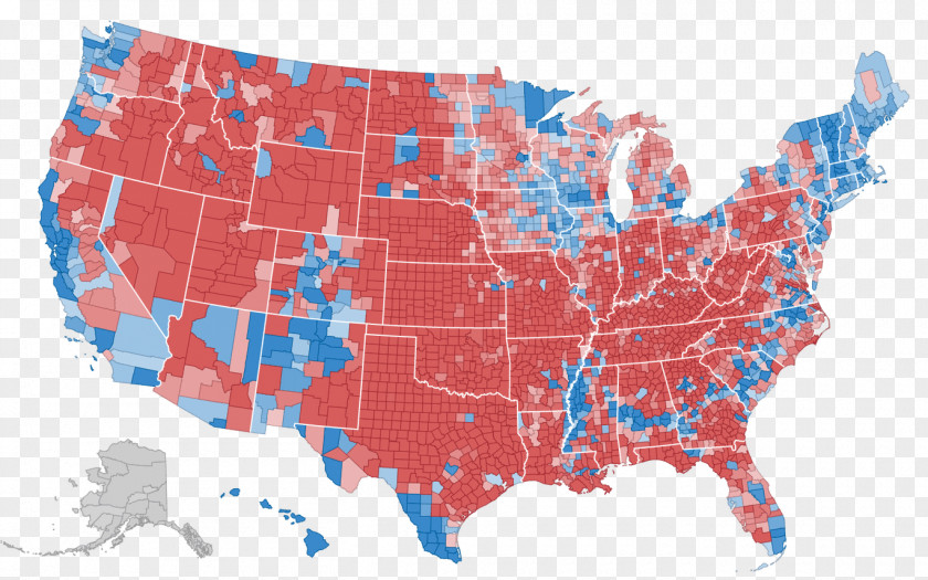 United States US Presidential Election 2016 Voting County PNG