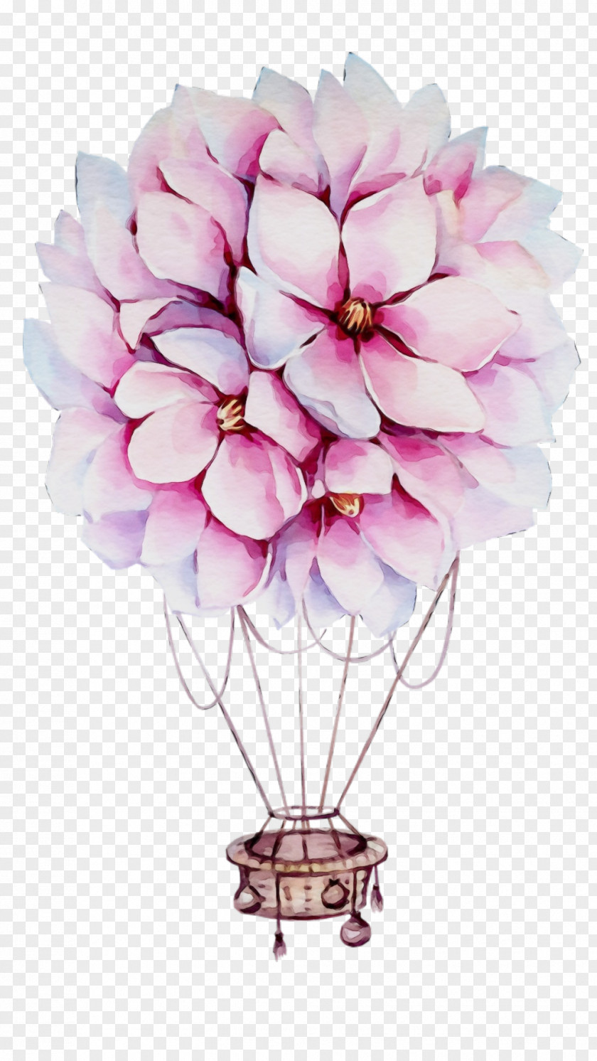 Wildflower Bouquet Hot Air Balloon PNG