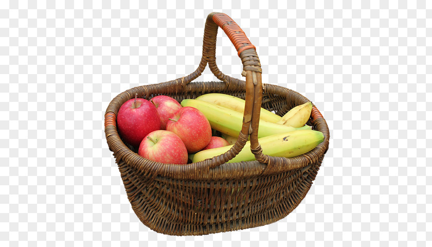 Apple Basket Banana Fruit Food PNG