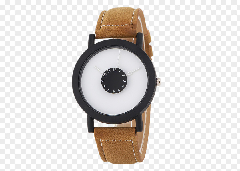 Artificial Leather Watch Strap Quartz Clock Clothing Accessories PNG