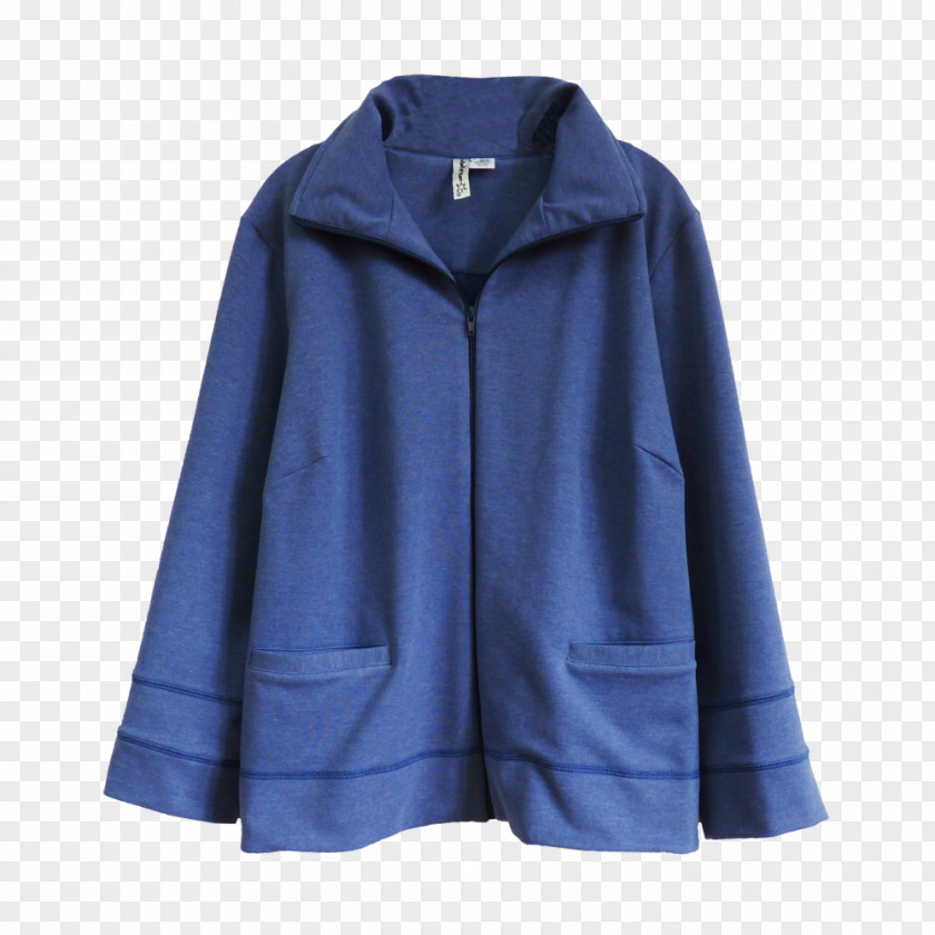 Hand-painted Clothing Polar Fleece Cobalt Blue Coat PNG