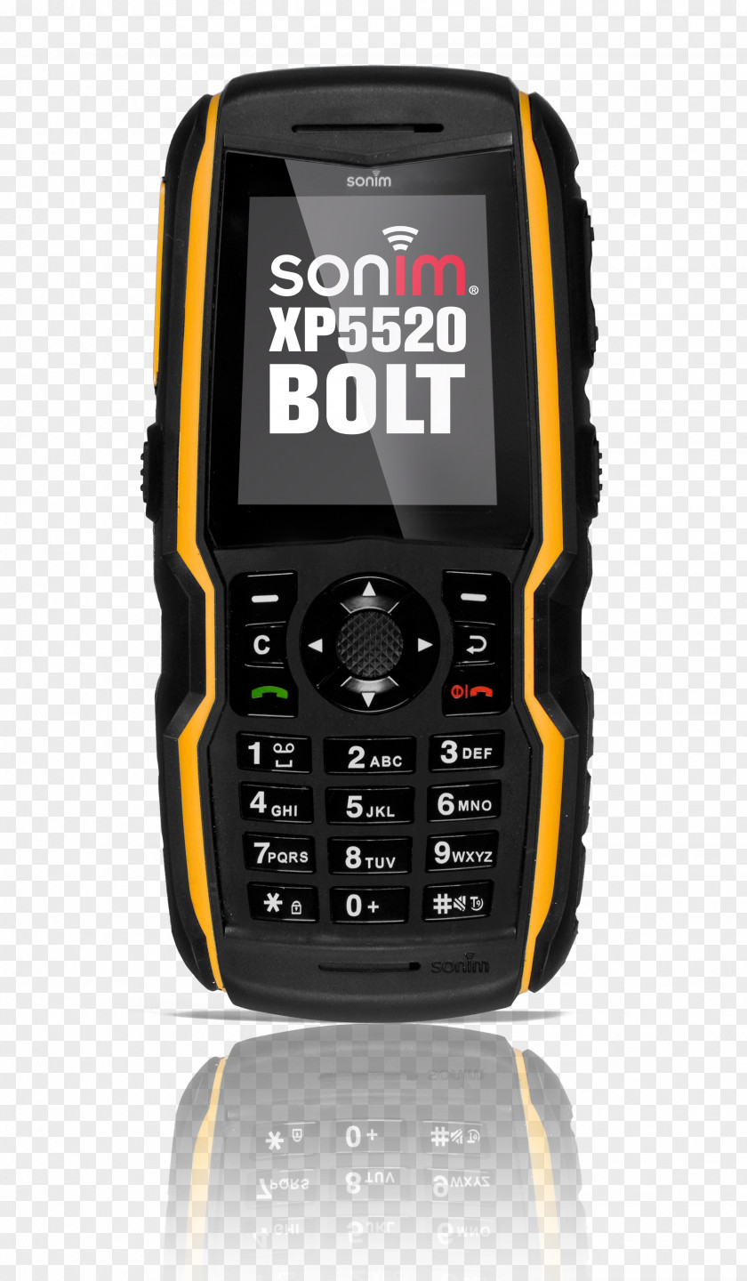 Yellow Phone Sonim Technologies AT&T Telephone XP1520 Bolt SL XP Strike PNG