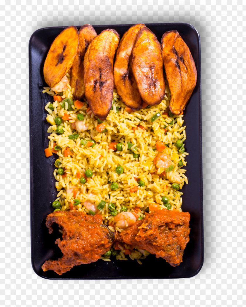 Fried Fish Jollof Rice Chicken African Cuisine Nigerian PNG