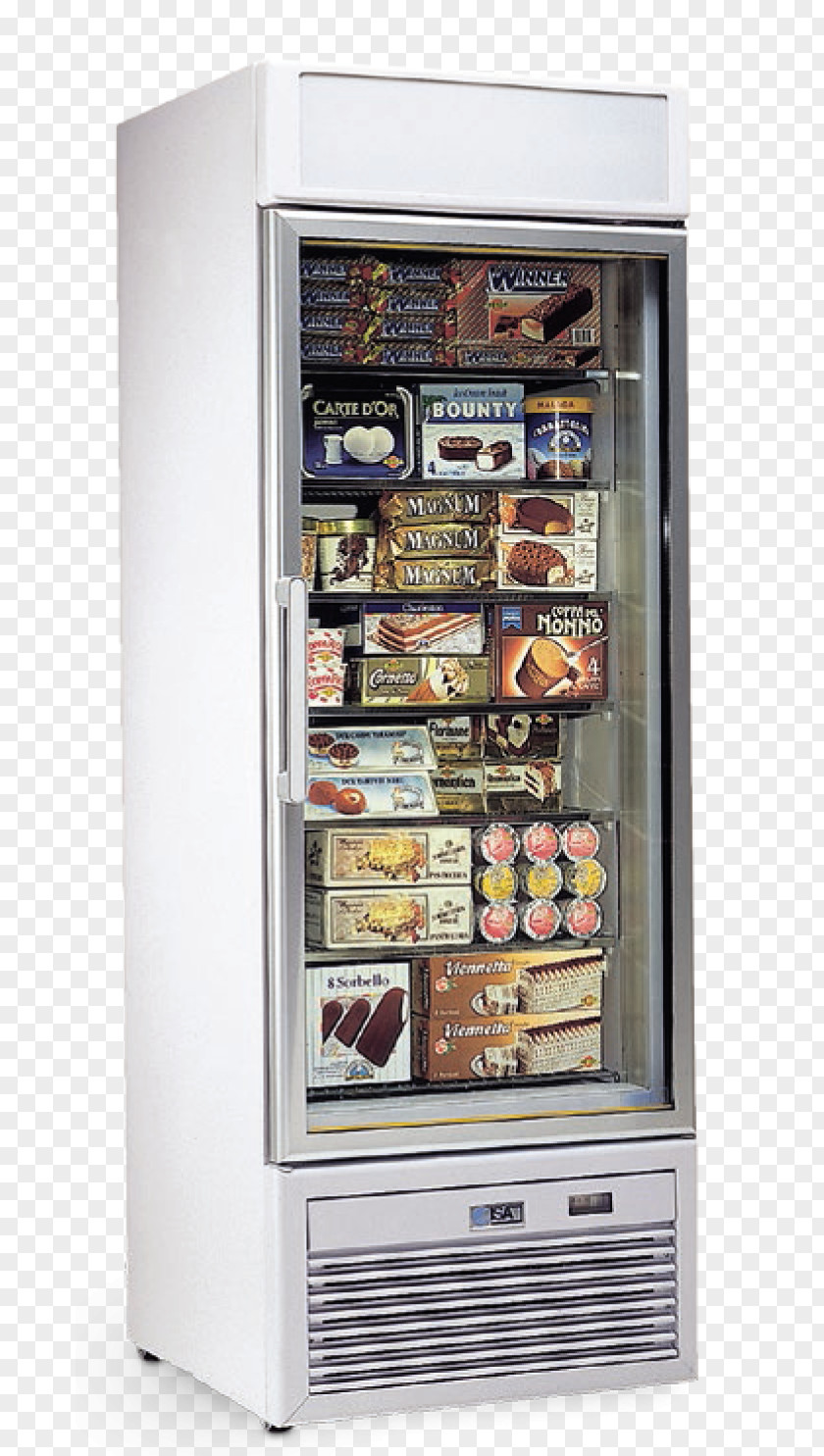 Ice Cream Parlor Gelato Expositor Refrigerator PNG