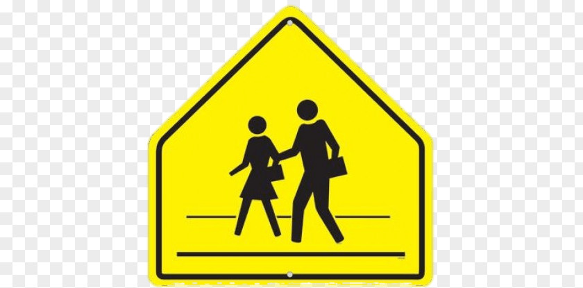Traffic Sign Crossing Safety School Zone PNG