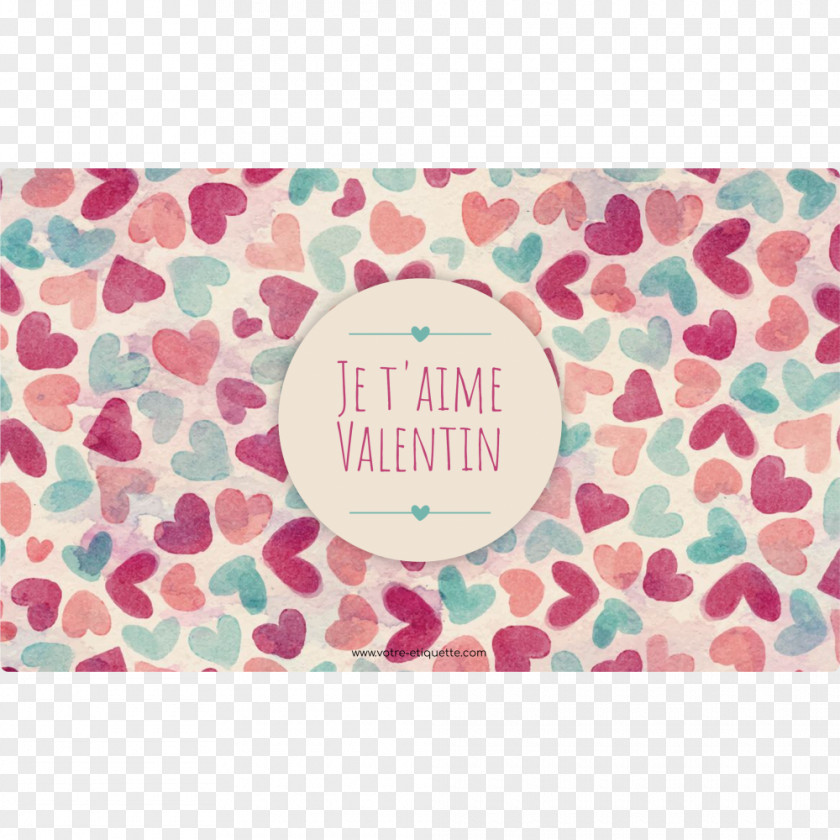 Valentine's Day Gift Wrapping Paper Label PNG